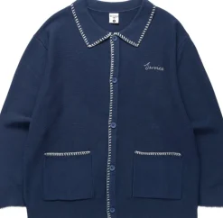 Service works BLANKET STITCH CARDIGAN Navy Discount