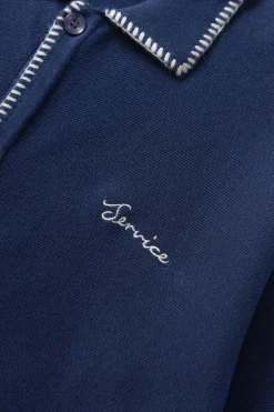 Service works BLANKET STITCH CARDIGAN Navy Discount