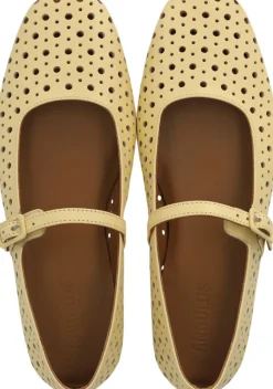 ANGULUS Blød ballerina med dekorativt hulmø 2713 mellow yellow Clearance
