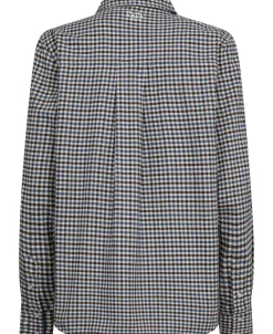Lala Berlin Blouse Bo Blue/brown check Outlet