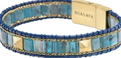 Nialaya Apatite Stud Bracelet Blue Best