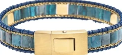 Nialaya Apatite Stud Bracelet Blue Best
