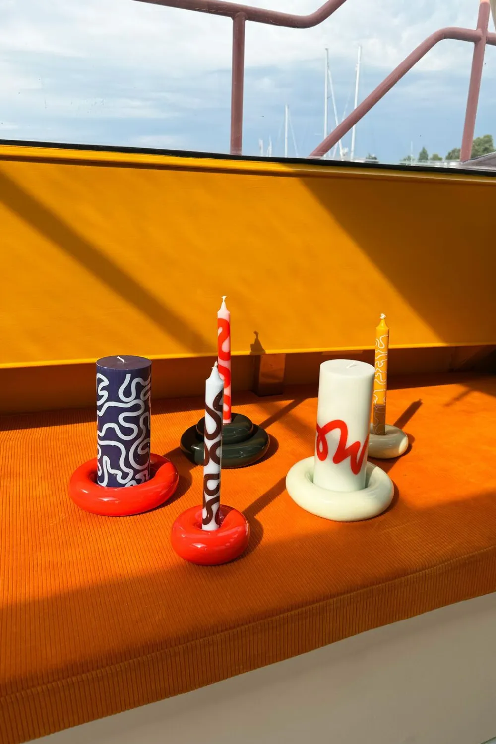 BOB CANDLE HOLDER, LARGE, LIGHT BLU>Studio About Sale