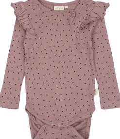 Børn PETIT PIAO Body L/S Frill Modal heart