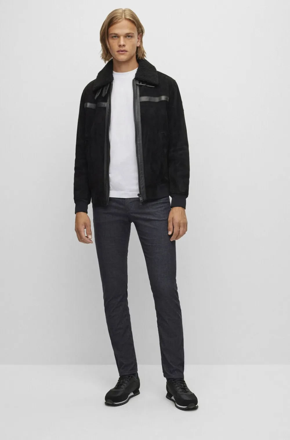 BOSS Men Business Leisure Jersey Hvid