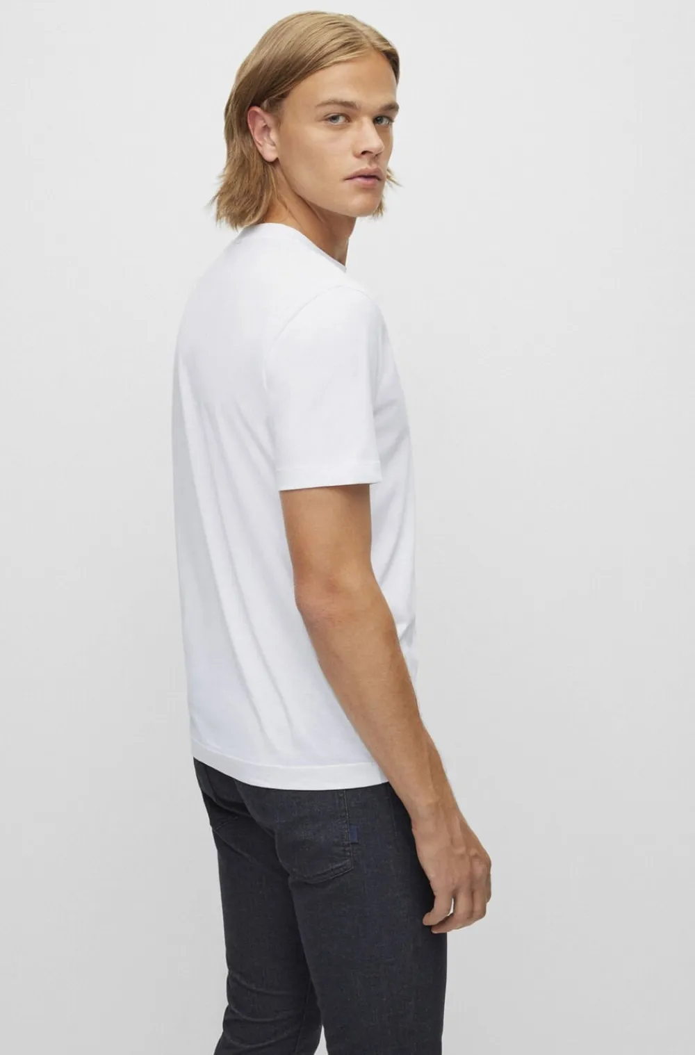 BOSS Men Business Leisure Jersey Hvid