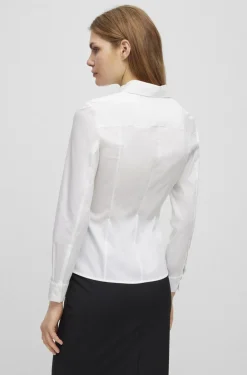 BOSS Women Business Clothing Blous Hvid