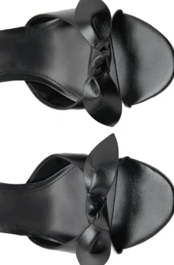 MANGO Bow heel sandals Black Discount