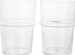 Boya Tall Glasses - Set of 2 - Clear with bubbles>Ferm Living Sale
