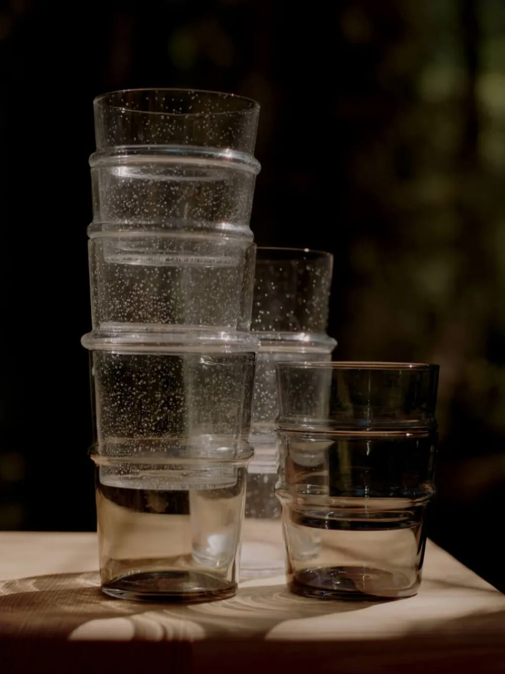 Boya Tall Glasses - Set of 2 - Clear with bubbles>Ferm Living Sale