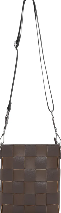 ILSE JACOBSEN Braided Squared Cross-Body Chocolate brown Discount