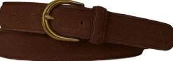 Polo Ralph Lauren Brass-Buckle Suede Belt