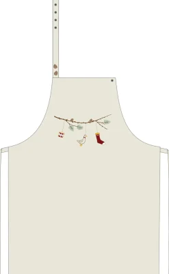 Børneforklæde m/broderi 45x60cm canvas/bomuld>Speedtsberg Best