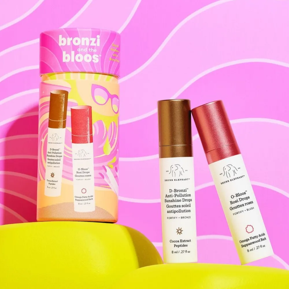 DRUNK ELEPHANT Bronzi and the bloos™ - Æske med ansigtpleje: bronzer-serum og rosa se