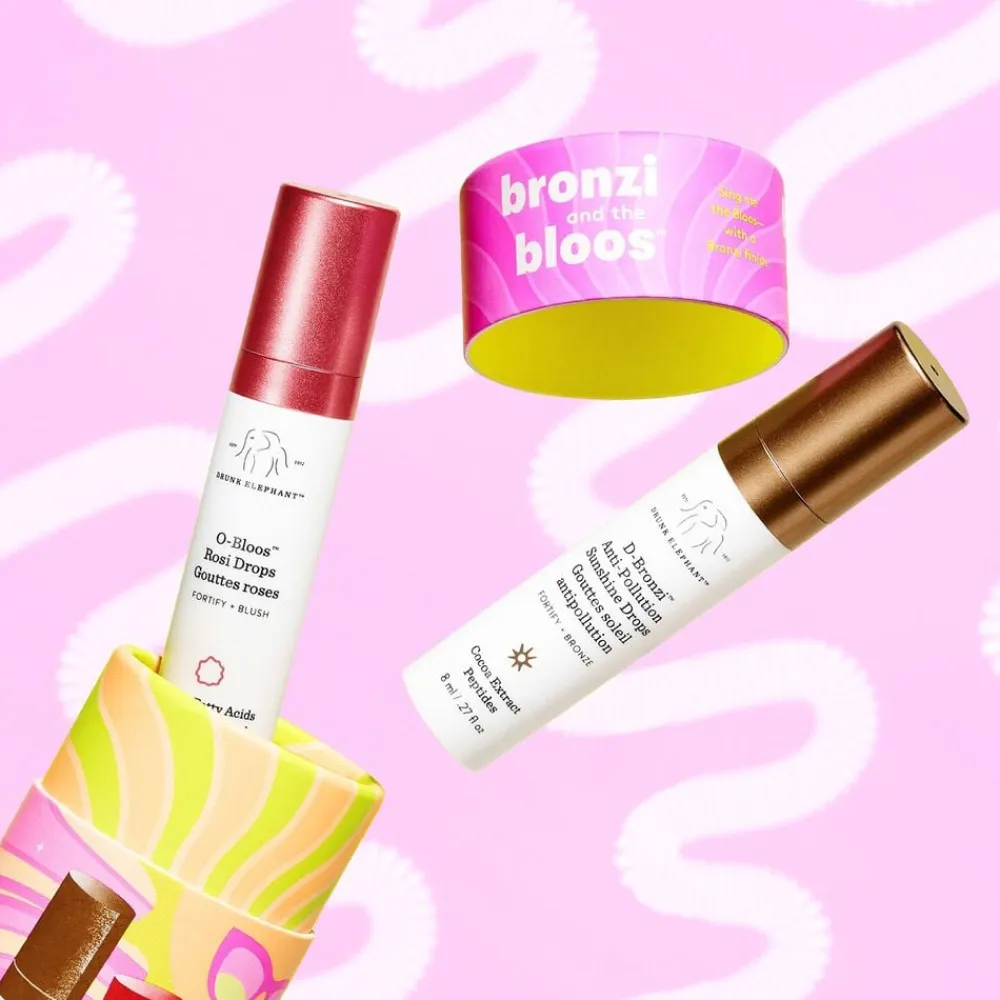 DRUNK ELEPHANT Bronzi and the bloos™ - Æske med ansigtpleje: bronzer-serum og rosa se