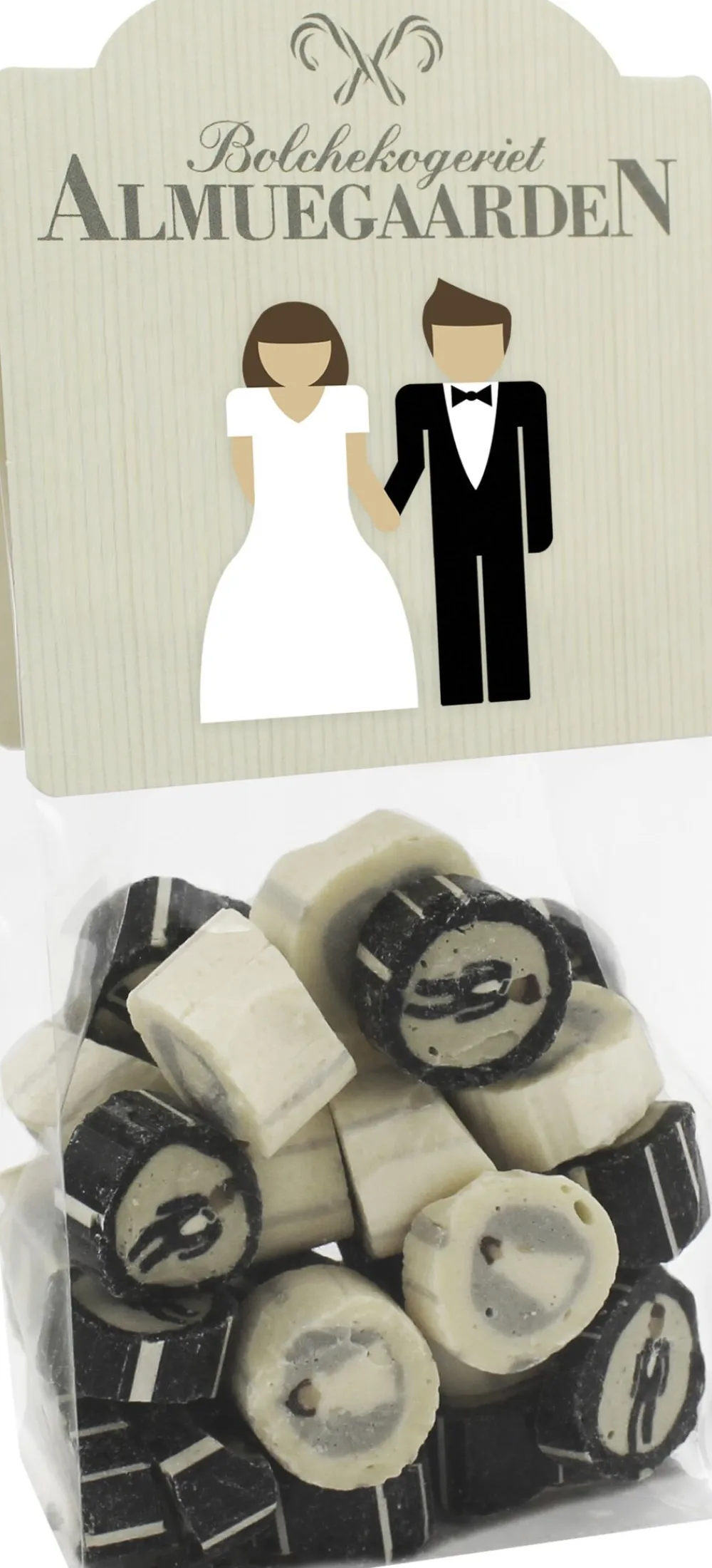 Almuegaarden Brudepar bolcher med smag af anis/salt og hyldeblomst