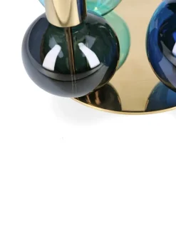 Holmegaard Bubble 4-armet lysestage Ø17. 5 cm blå/grøn