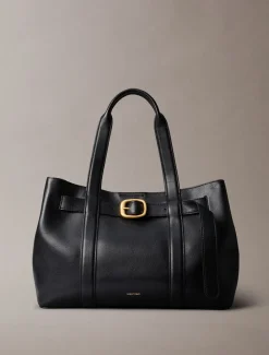 BUCKLE MEDIUM TOTE>Calvin Klein New