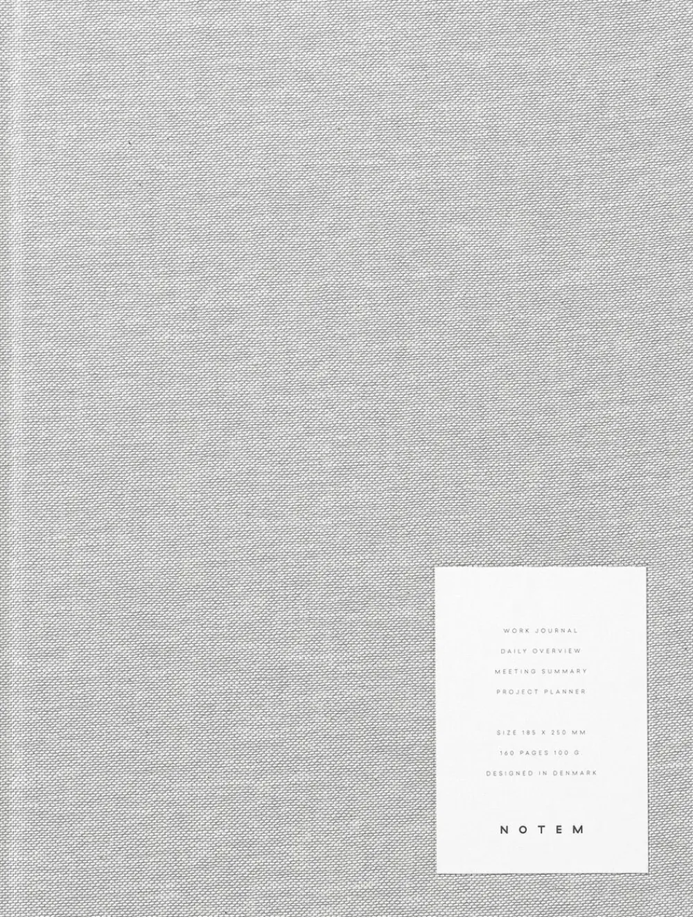 Business Notesbog med dagsplan og mødereferat, lys grå>Notem Outlet