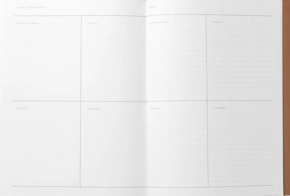 Business Notesbog med dagsplan og mødereferat, lys grå>Notem Outlet