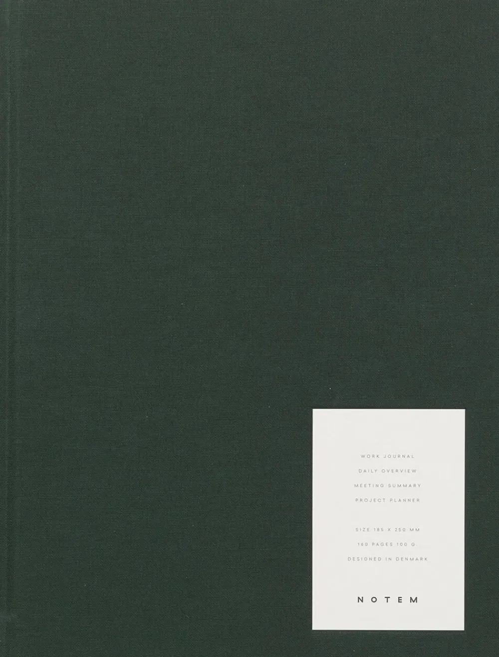 Notem Business Notesbog med dagsplan og mødereferat, Grøn Sale