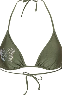 SUI AVA Butterfly Bikini Top Army Best