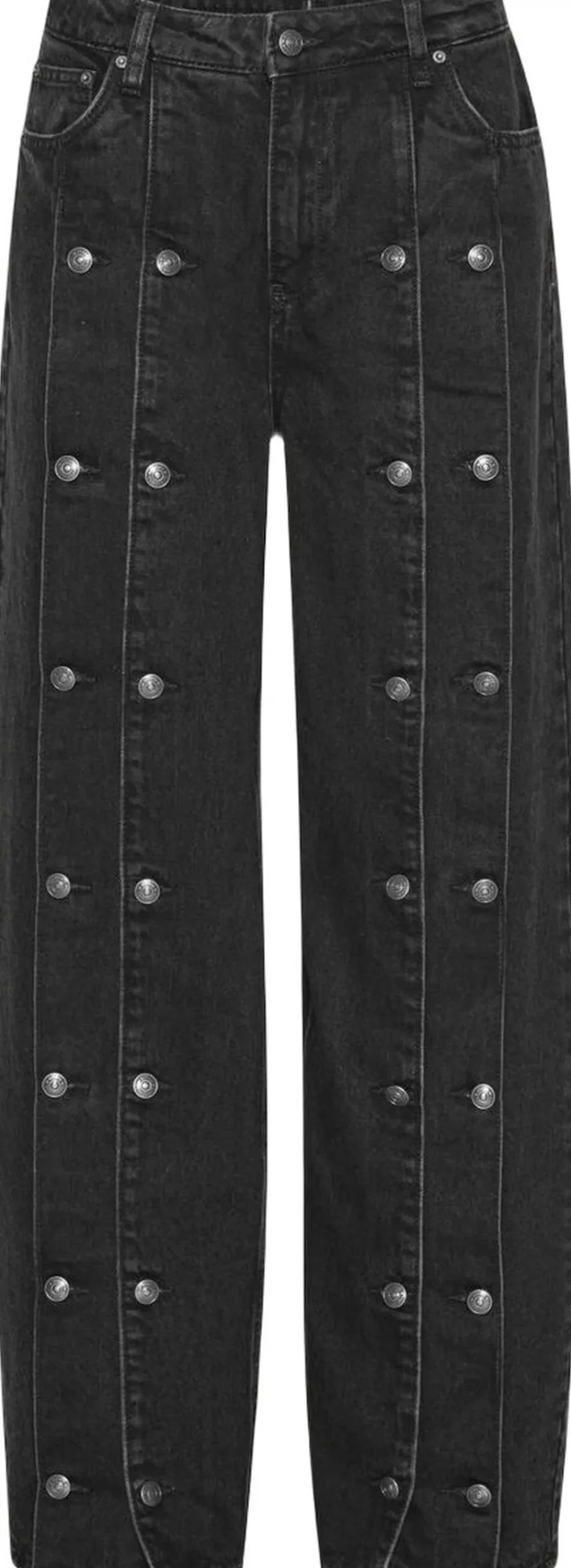 Dame ROTATE Birger Christensen BUTTON DETAIL WIDE JEANS