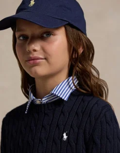Børn Polo Ralph Lauren Cable-Knit Cotton Sweater