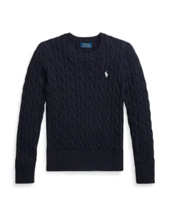 Børn Polo Ralph Lauren Cable-Knit Cotton Sweater