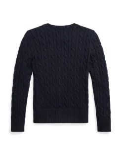 Børn Polo Ralph Lauren Cable-Knit Cotton Sweater