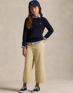 Børn Polo Ralph Lauren Cable-Knit Cotton Sweater