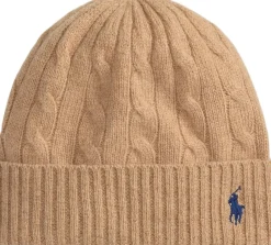 Dame Polo Ralph Lauren Cable-Knit Wool-Cashmere Beanie