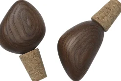 Ferm Living Cairn Wine Stoppers - Set of 2 - Dark Brown