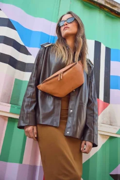 Markberg Camden Bum Bag, Soft Vint. Tan w/br. gold New