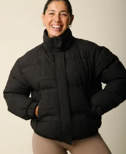 Cartel Copenhagen Cartel x Align by Blume puffer bomber jacket - Nero Sort New