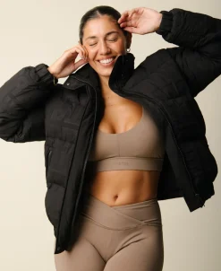 Cartel Copenhagen Cartel x Align by Blume puffer bomber jacket - Nero Sort New