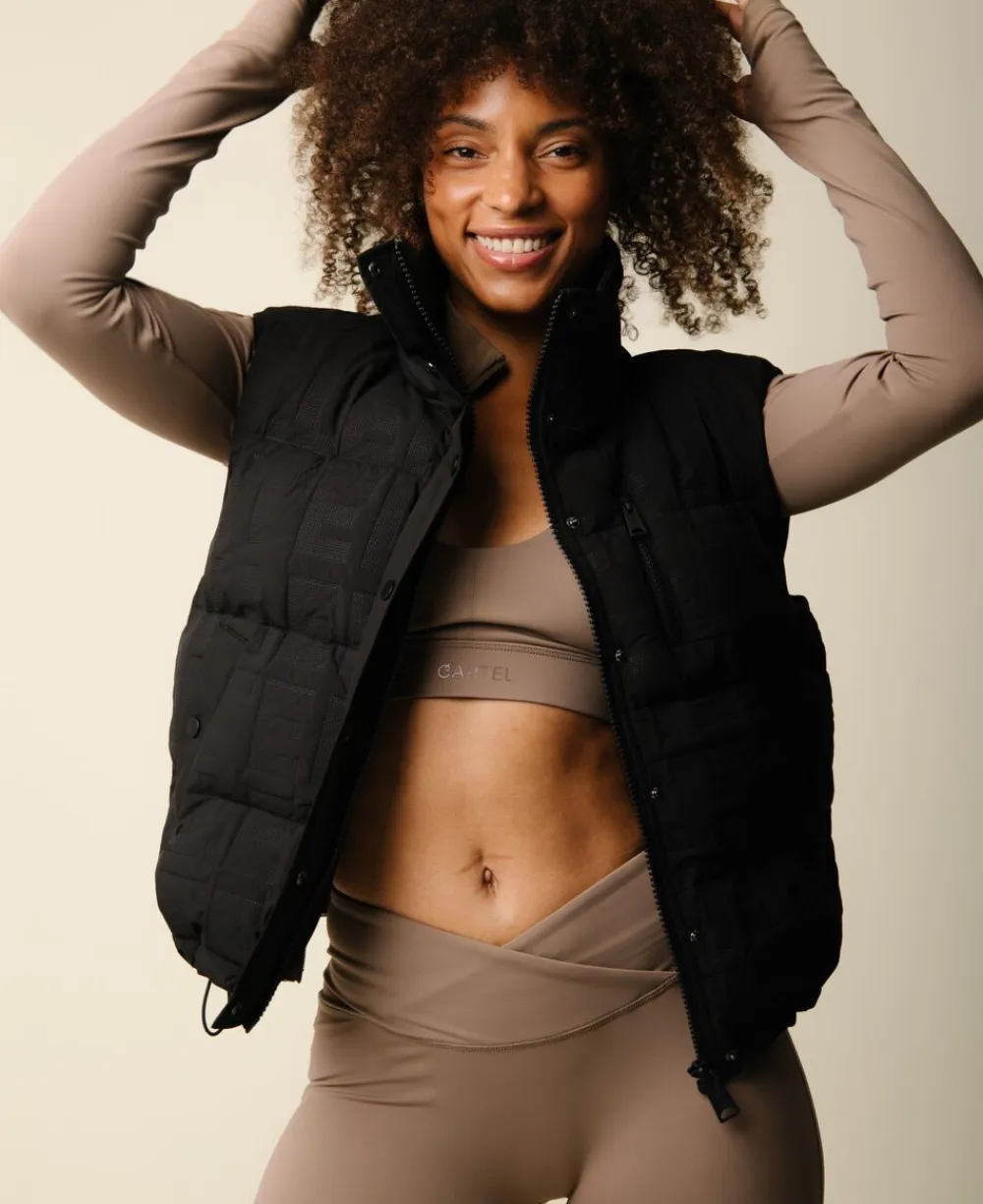 Dame Cartel Copenhagen Cartel x Align by Blume puffer vest - Nero