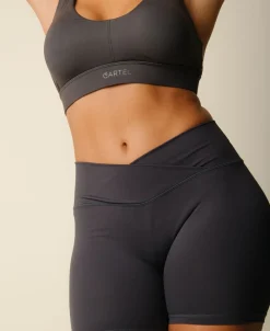 Cartel Copenhagen Cartel x Align by Blume support shorts - Charcoal M&oslash;rkegrå Online