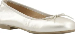 Cashott CASELVIRA Ballerina Metallic Leather Champagne