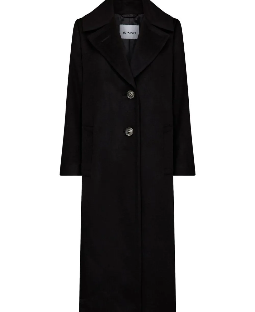 Cashmere Coat W - Clareta Long>Sand Hot