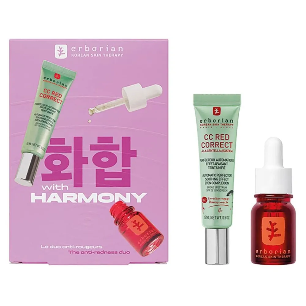 Erborian CC Red Correct x Skin Therapy - Ansigtsplejesæt Outlet