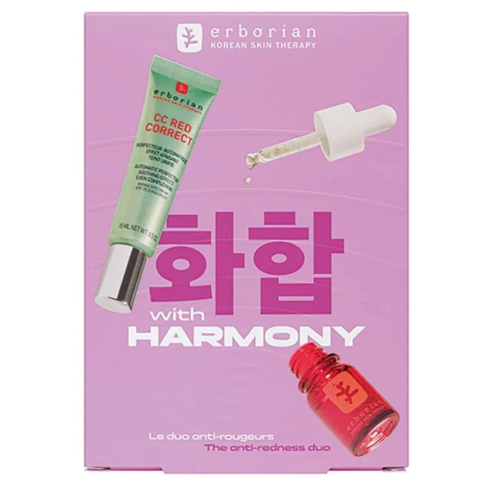 Erborian CC Red Correct x Skin Therapy - Ansigtsplejesæt Outlet