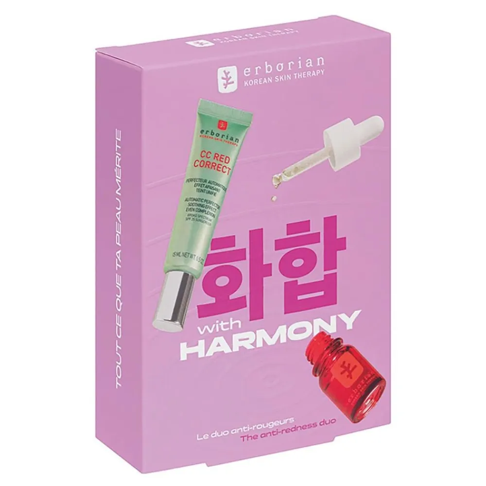 Erborian CC Red Correct x Skin Therapy - Ansigtsplejesæt Outlet