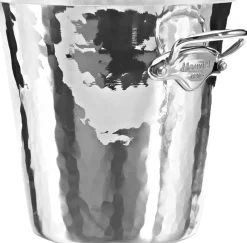 Champagnekøler rund 20 x 20 cm Hamret aluminium>Mauviel Online