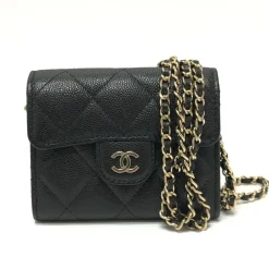 Chanel Vintage Chanel Wallet On Chain Black New