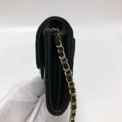 Chanel Vintage Chanel Wallet On Chain Black New