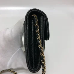 Chanel Vintage Chanel Wallet On Chain Black New