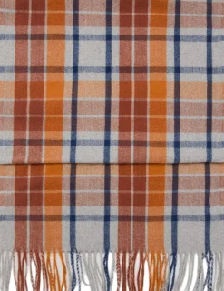 Dame MANGO Check scarf with fringed ends