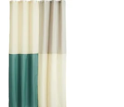 Hay Check Shower Curtain-Green Outlet
