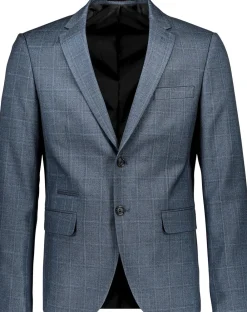 Lindbergh Checked mens suit Blue check